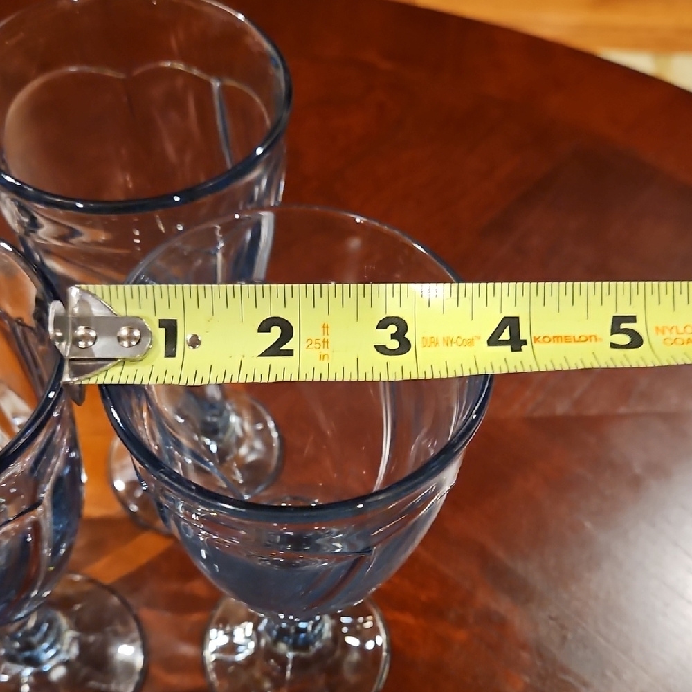 UV Reactive Blue Noritake Sweet Swirl Goblets, Sold Separately - Picture 4 of 10